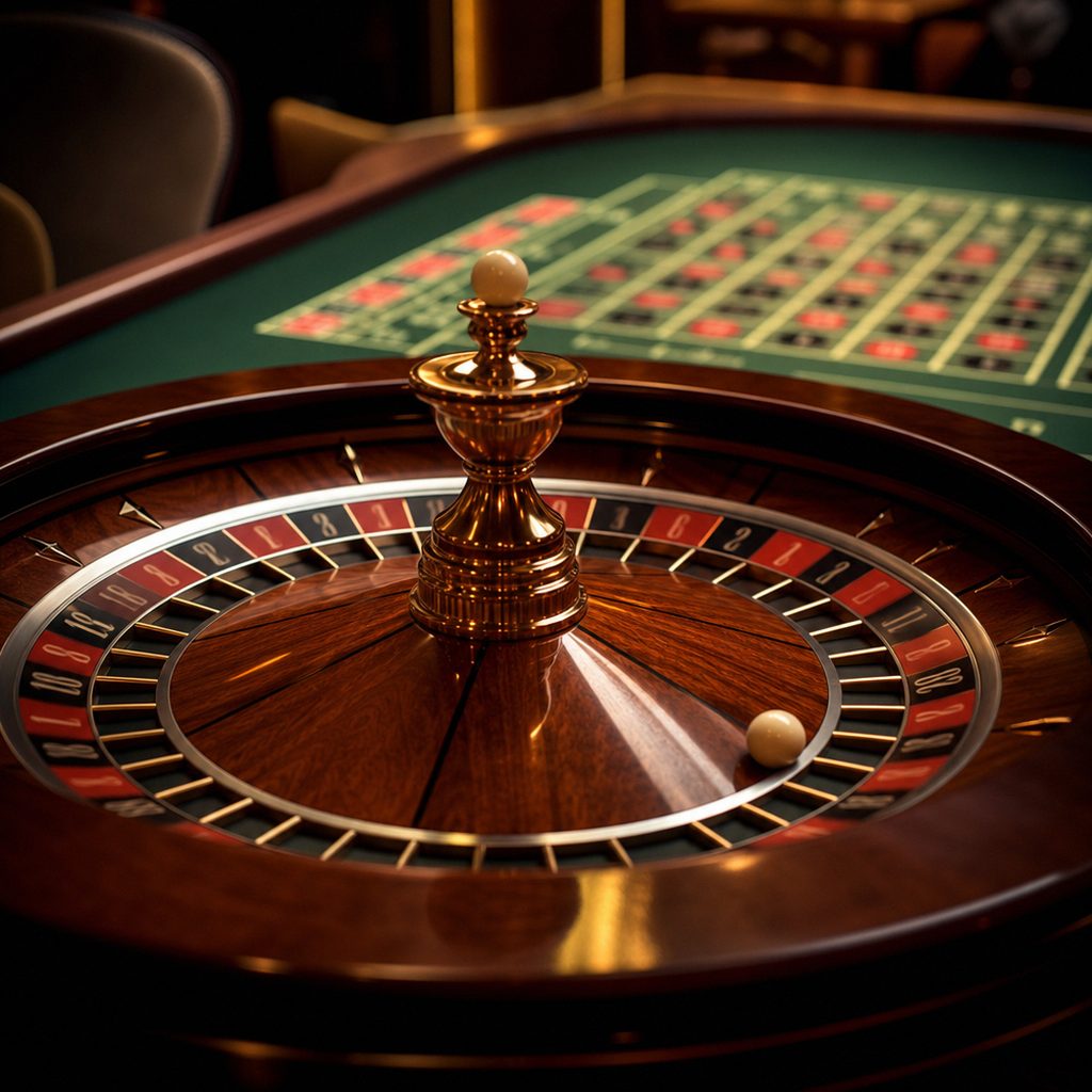 A live dealer roulette table streamed from a studio